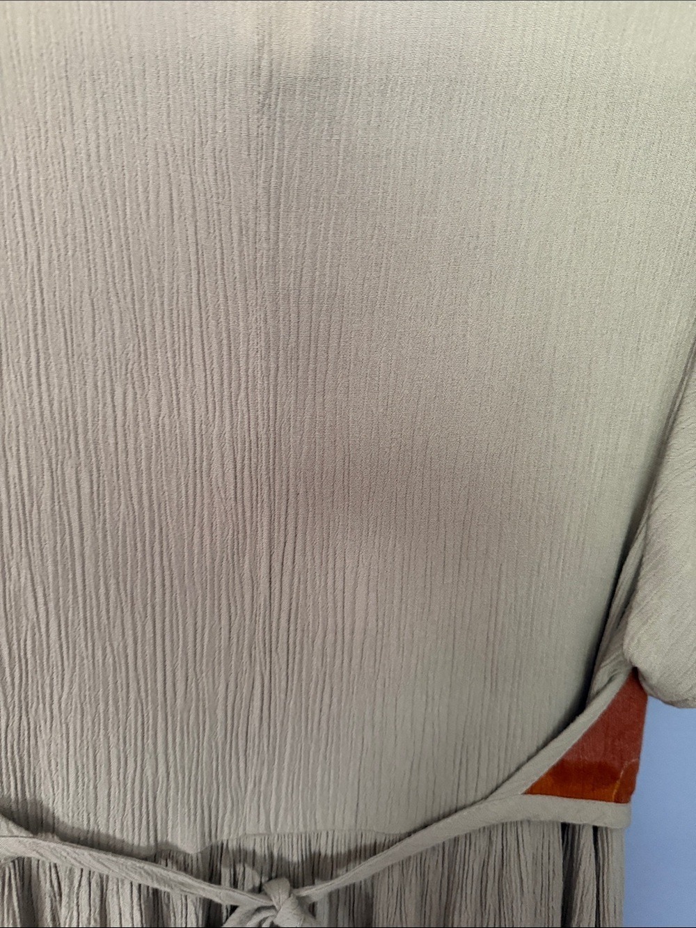 Gemma Beige Art to Wear Maxi Dress Boho Vintage Medium - Picture 8 of 9
